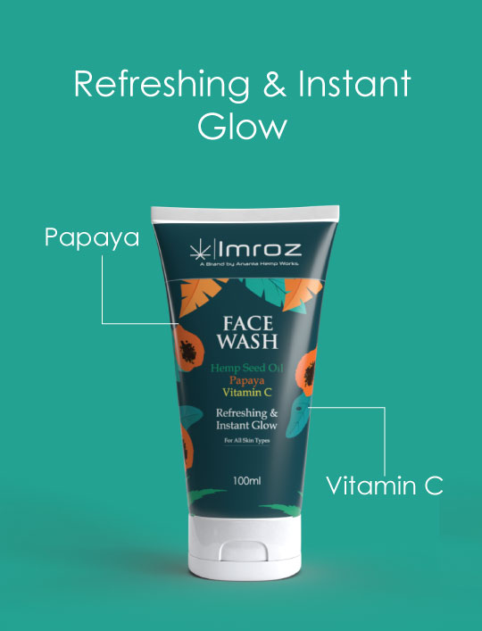 Papaya face wash with hemp seed oil